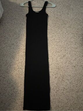 H&M Black Ribbed Tank Maxi Dress